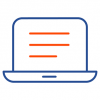 Asset Management 30 Laptop Outline Icon Blue