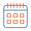 Calendar Icon Blue Help desk