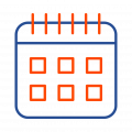 Calendar Icon Blue Help desk