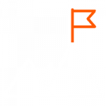 Mountain With Flag Icon White Mountain With Flag Icon White