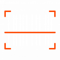 barcode white and orange icon barcode white and orange icon