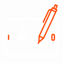 e signature white and orange icon e signature white and orange icon