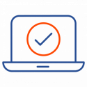 laptop with check icon laptop with check icon