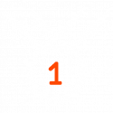 1 ribbon white and orange 1 ribbon white and orange