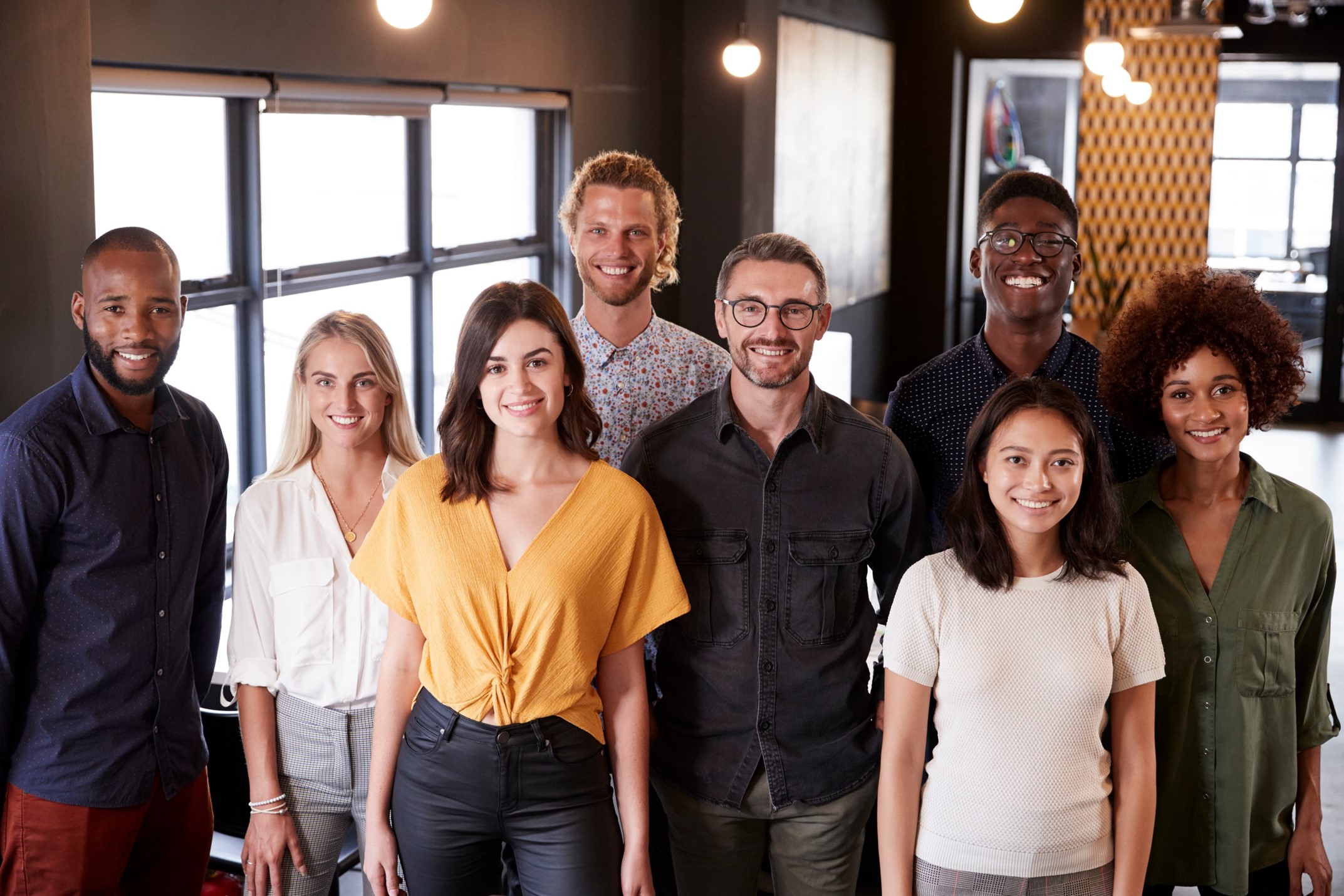 group of smiling people
