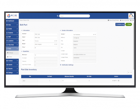 parts management tab stack parts management tab stack