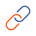 link blue and orange icon link blue and orange icon