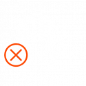 touch free white and orange icon touch free white and orange icon
