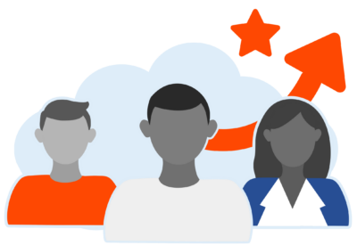 Graphic 3 People Arrow